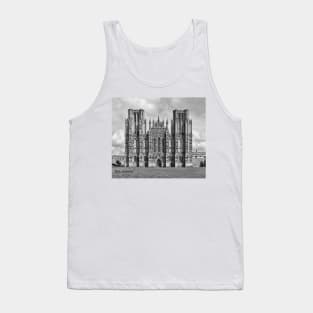 Wells Cathedral in Black and white Tank Top